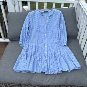 Tommy Hilfiger Blue and White Buttoned Sundress